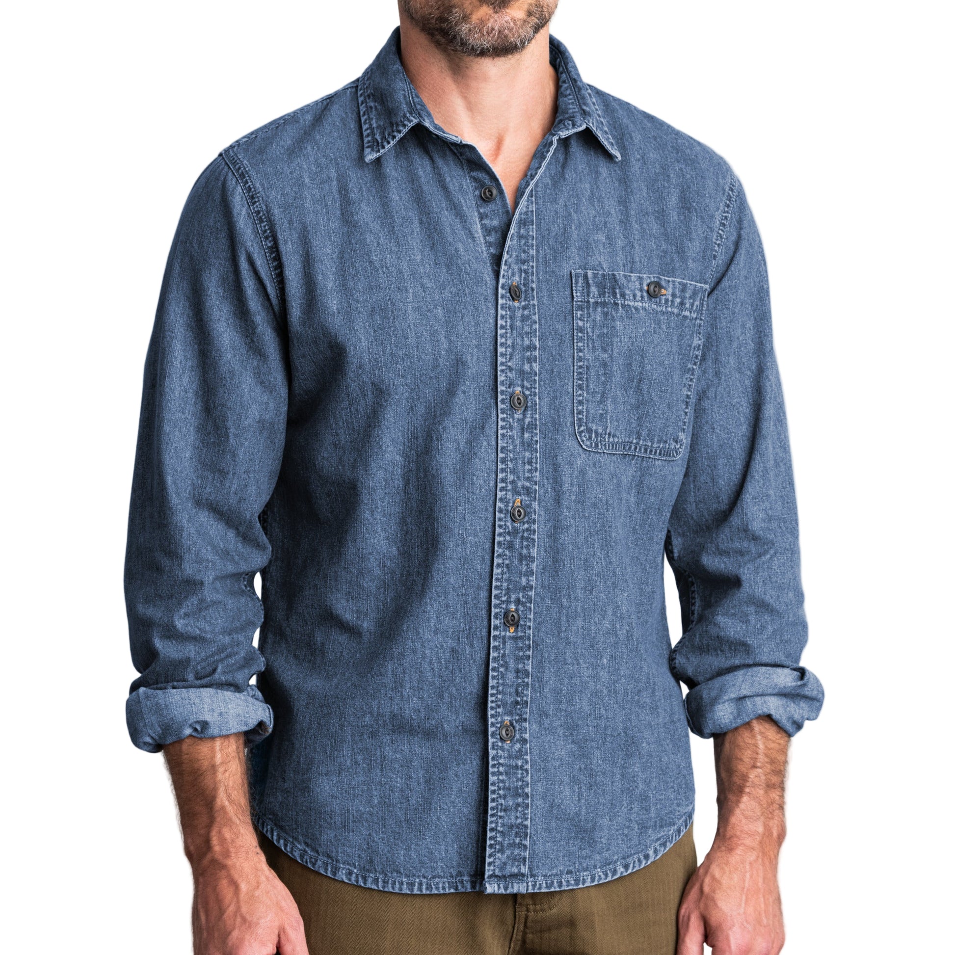 Line of Trade Foundry Denim Shirt Washed Black / XL Line of Trade Foundry Denim Shirt Washed Black / XL