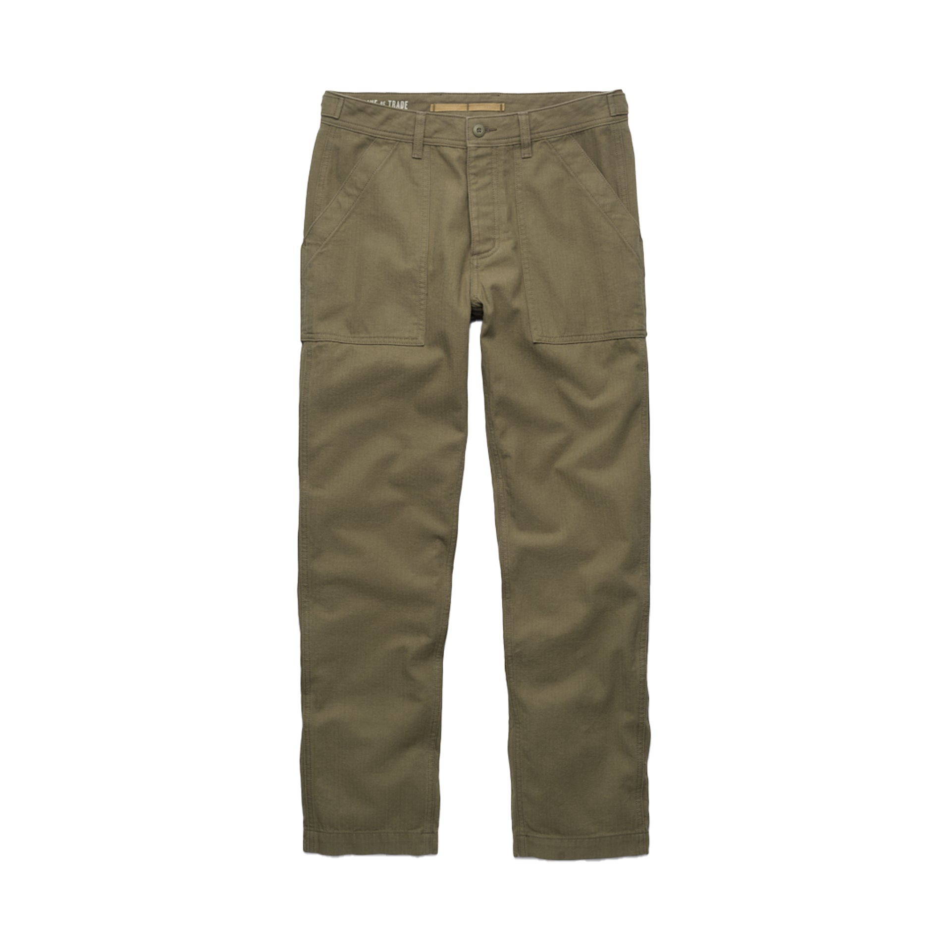 Line of Trade Herringbone Fatigue Pant Olive Herringbone