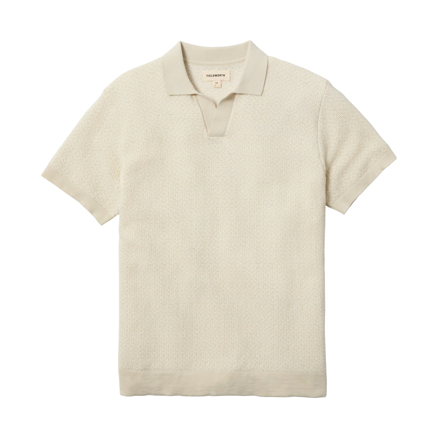 Fieldworth Jacquard Johnny Collar Polo Ivory