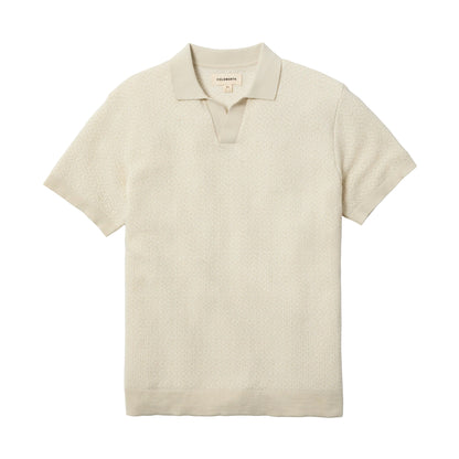 Fieldworth Jacquard Johnny Collar Polo Ivory