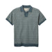 Fieldworth Jacquard Johnny Collar Polo - Stone Blue