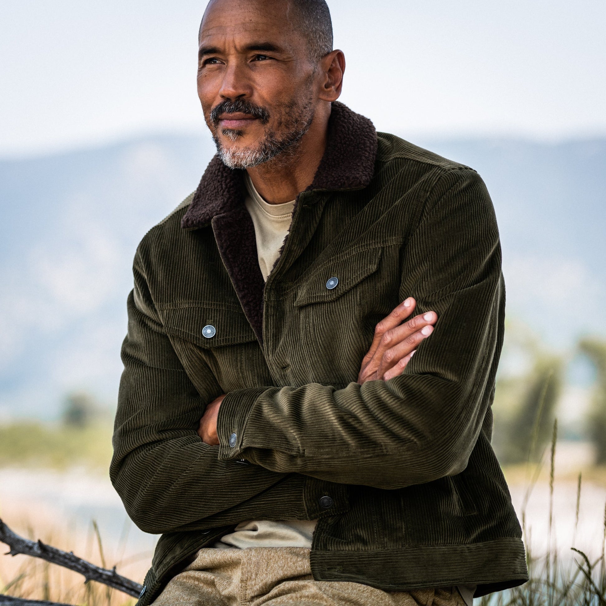 Line of Trade Montana Fleece-Lined Corduroy Trucker Jacket