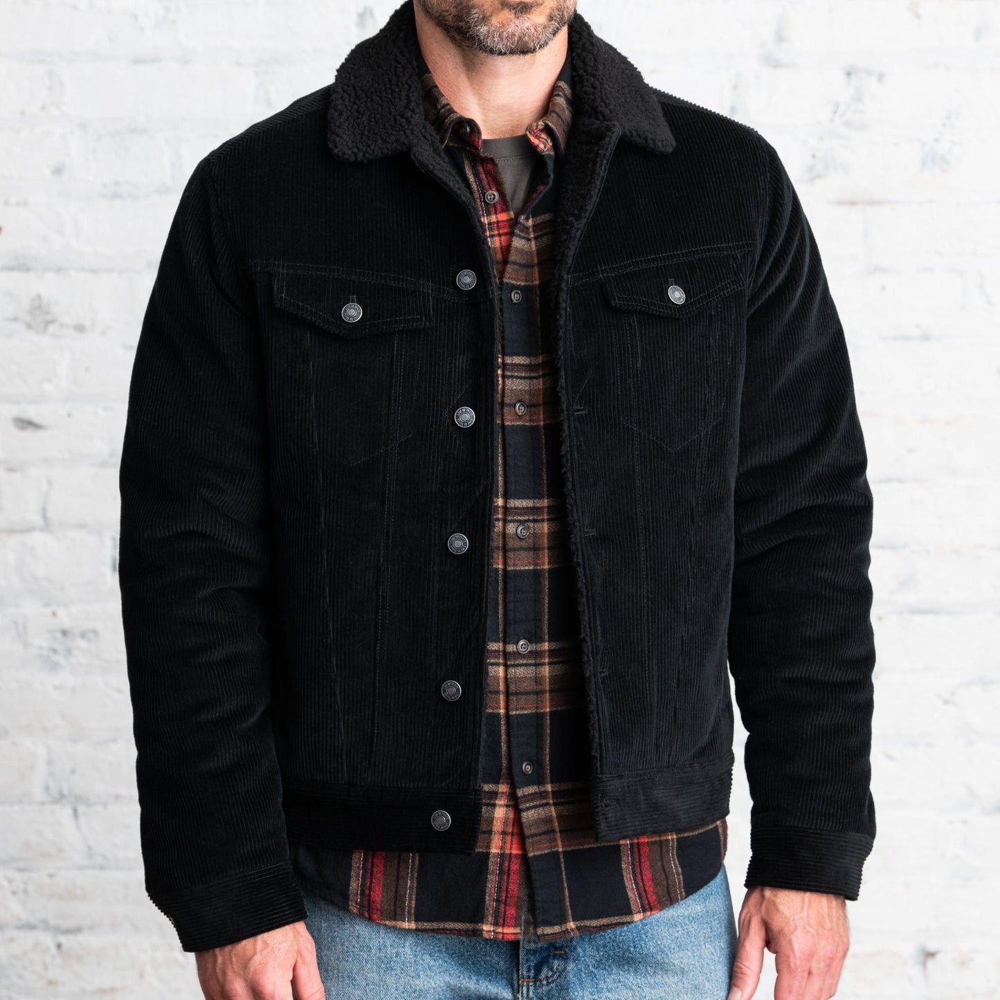 Line of Trade Montana Fleece-Lined Corduroy Trucker Jacket