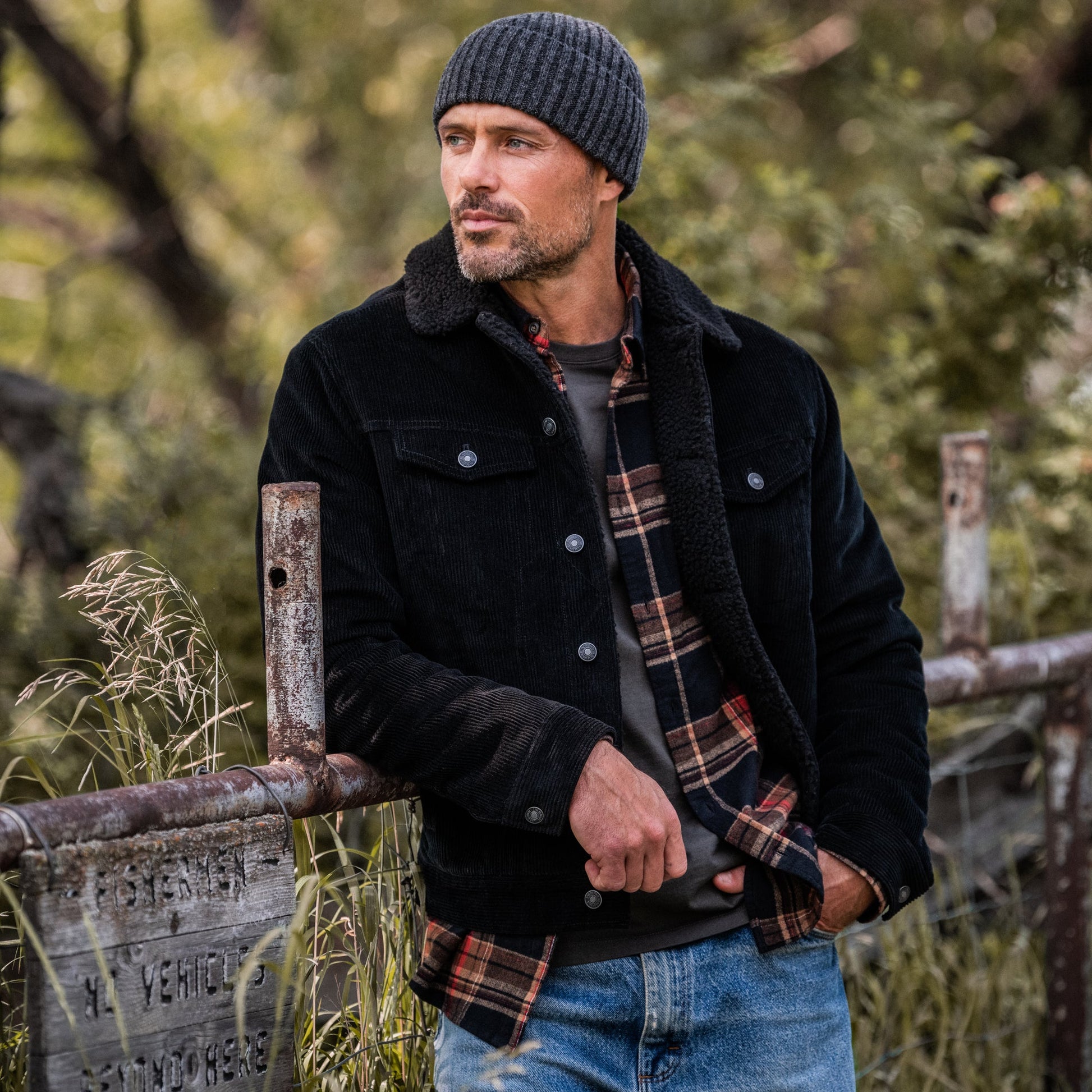 Line of Trade Montana Fleece-Lined Corduroy Trucker Jacket