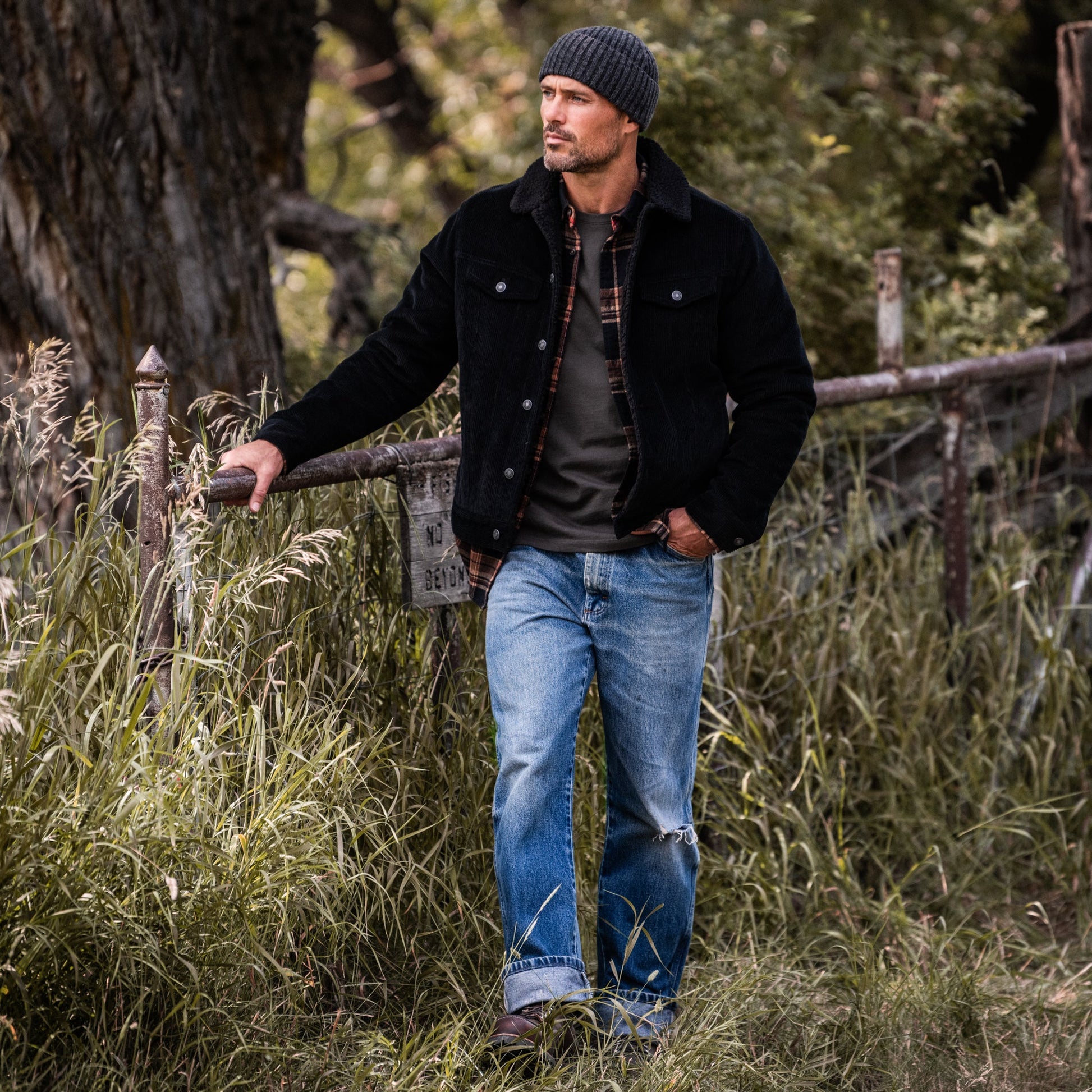 Line of Trade Montana Fleece-Lined Corduroy Trucker Jacket