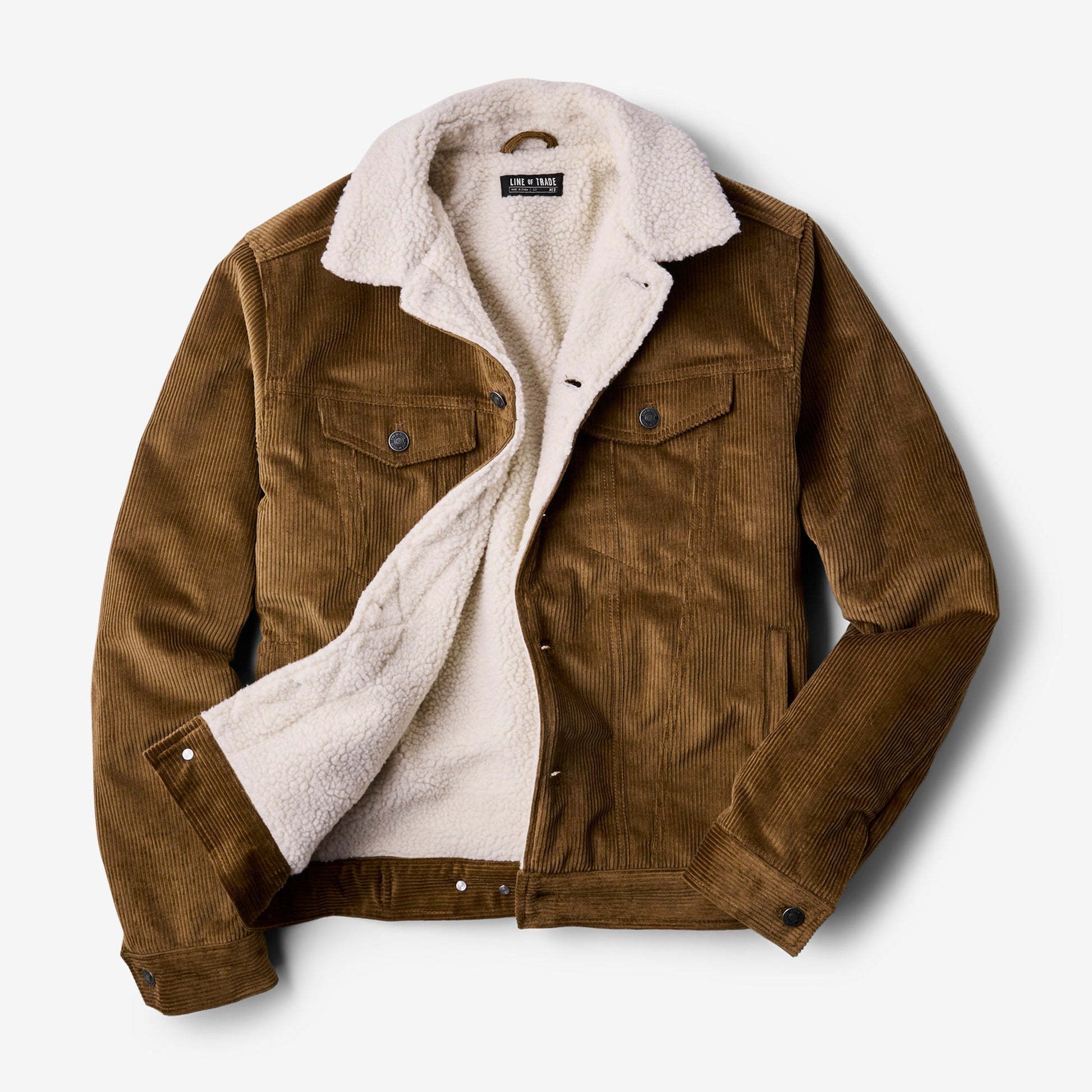 Line of Trade Montana Fleece-Lined Corduroy Trucker Jacket