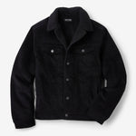 Line of Trade Montana Fleece-Lined Corduroy Trucker Jacket - Black