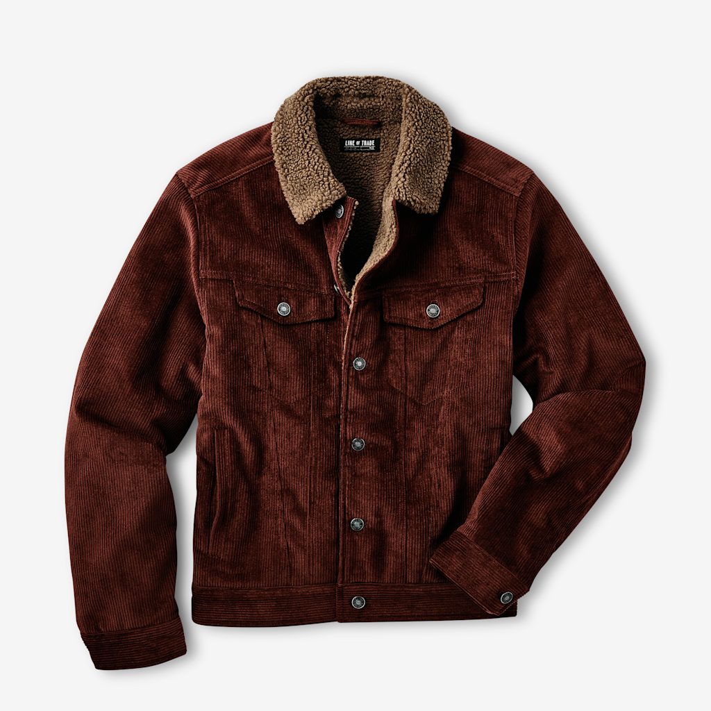 Line of Trade Montana Fleece-Lined Corduroy Trucker Jacket