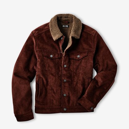 Line of Trade Montana Fleece-Lined Corduroy Trucker Jacket