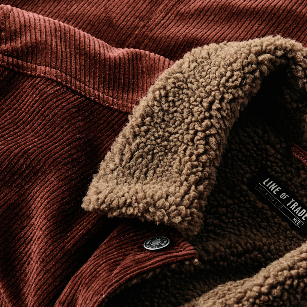 Line of Trade Montana Fleece-Lined Corduroy Trucker Jacket