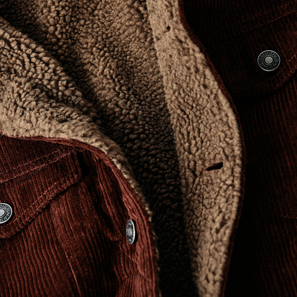 Line of Trade Montana Fleece-Lined Corduroy Trucker Jacket