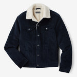 Line of Trade Montana Fleece-Lined Corduroy Trucker Jacket - Midnight