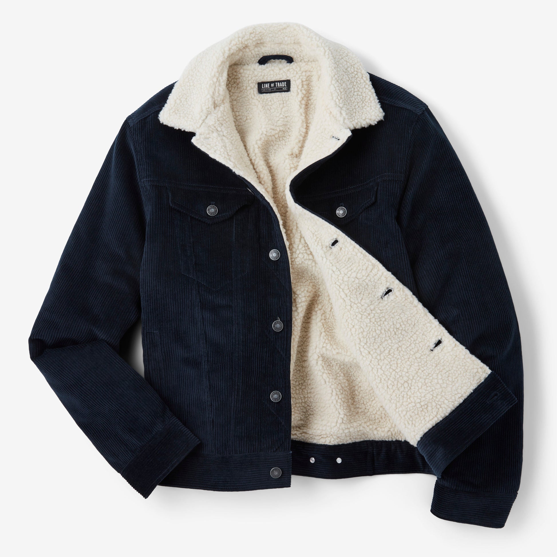 Line of Trade Montana Fleece-Lined Corduroy Trucker Jacket