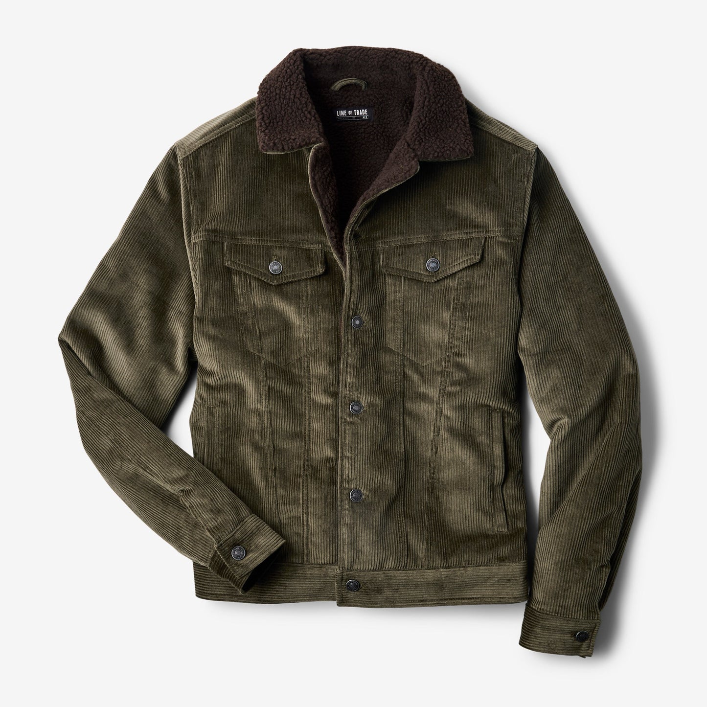 Line of Trade Montana Fleece-Lined Corduroy Trucker Jacket