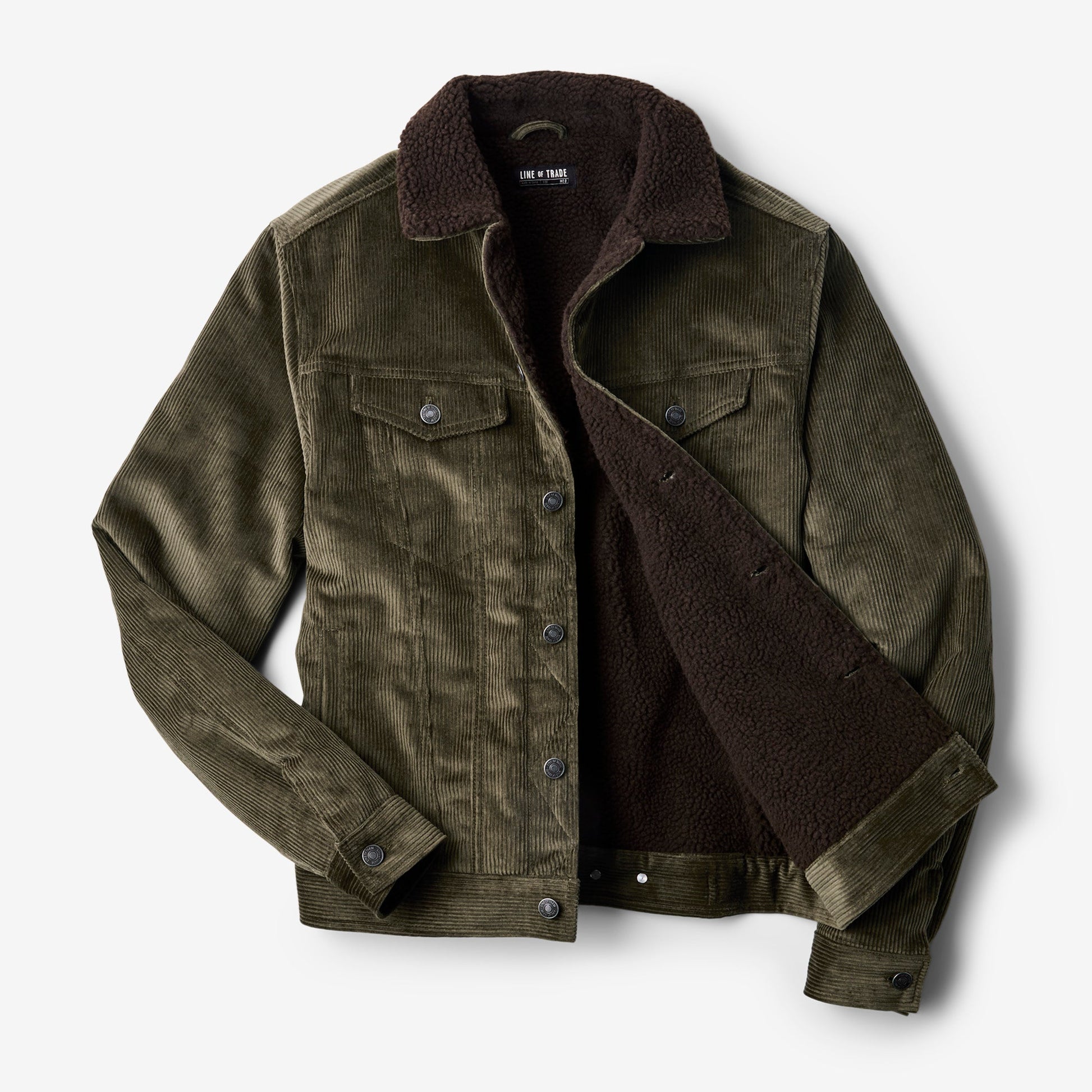 Line of Trade Montana Fleece-Lined Corduroy Trucker Jacket