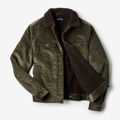 Line of Trade Montana Fleece-Lined Corduroy Trucker Jacket