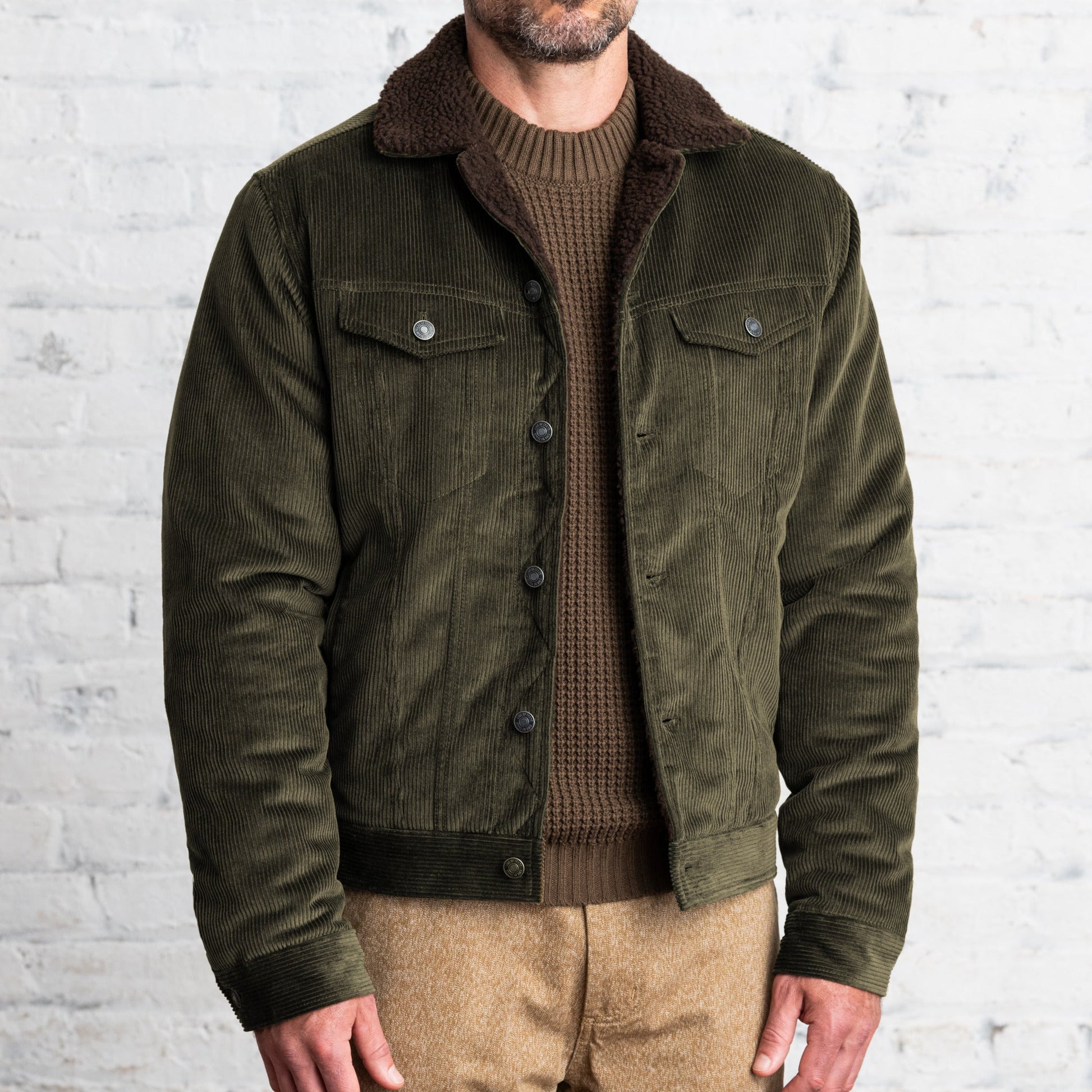 Line of Trade Montana Fleece-Lined Corduroy Trucker Jacket