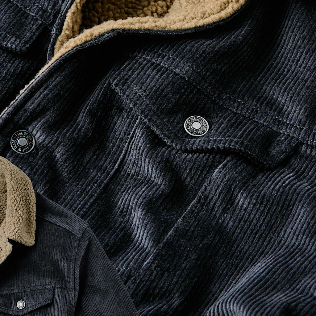 Line of Trade Montana Fleece-Lined Corduroy Trucker Jacket