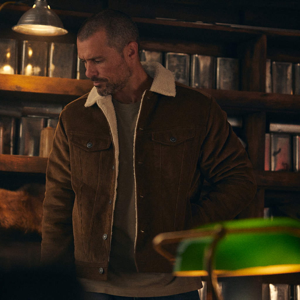 Line of Trade Montana Fleece-Lined Corduroy Trucker Jacket