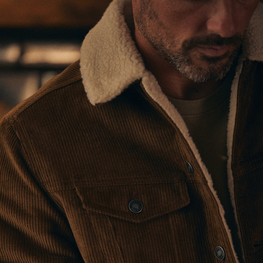 Line of Trade Montana Fleece-Lined Corduroy Trucker Jacket