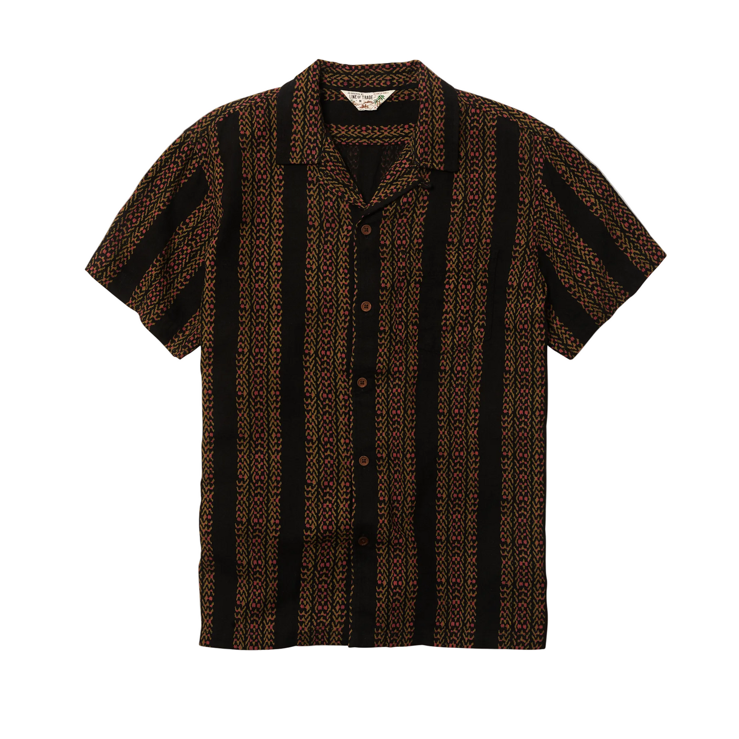 Line of Trade Breeze Camp Shirt Black Stripe