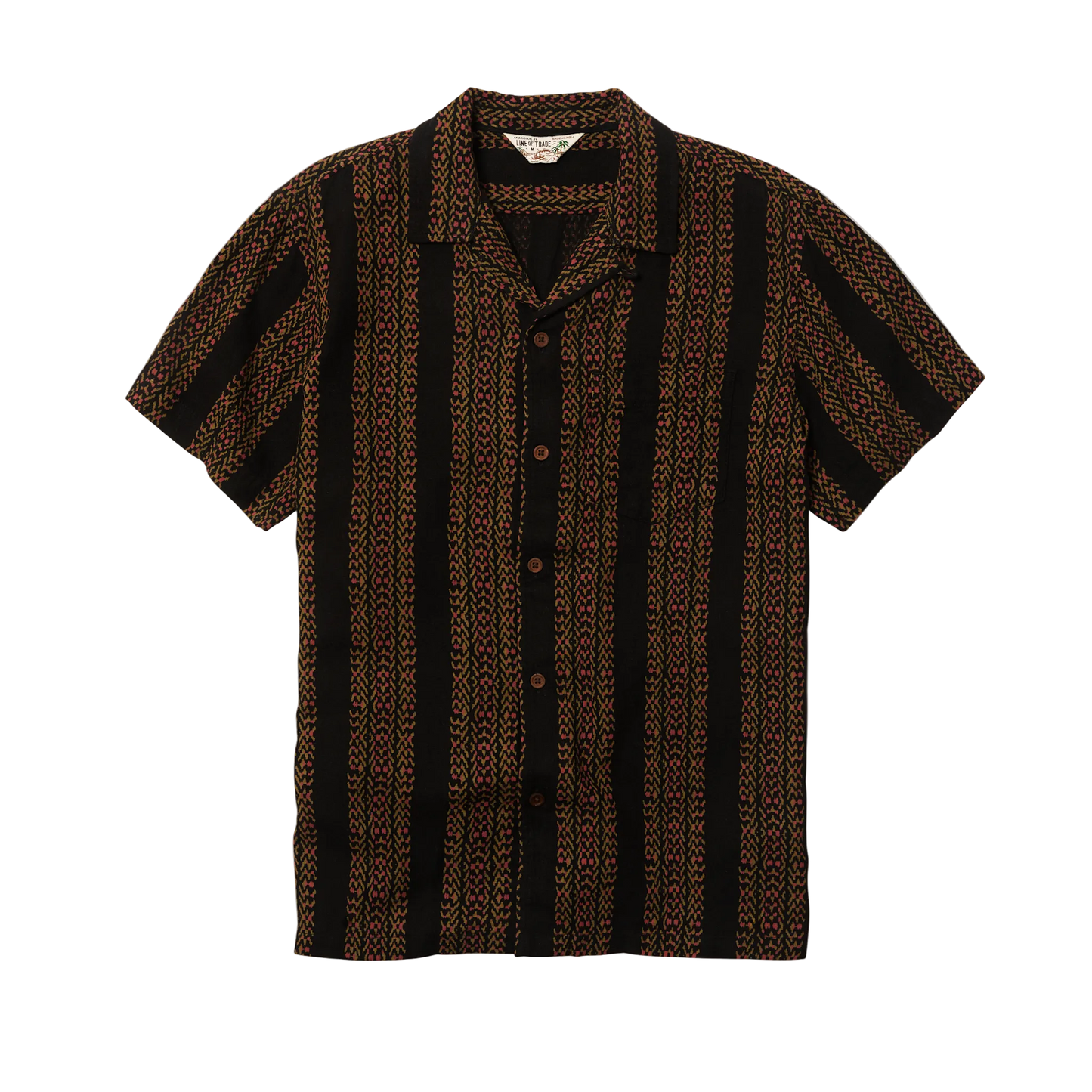 Line of Trade Breeze Camp Shirt Black Stripe