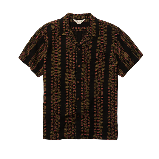Line of Trade Breeze Camp Shirt Black Stripe