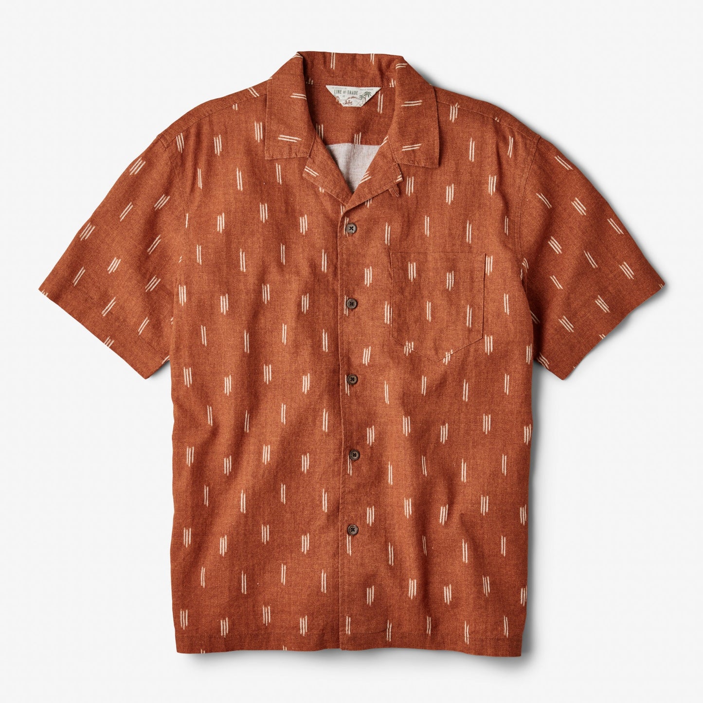 Line of Trade Breeze Camp Shirt Clay Dash Pattern