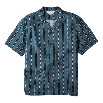 Line of Trade Breeze Camp Shirt Ikat Blue Stripe