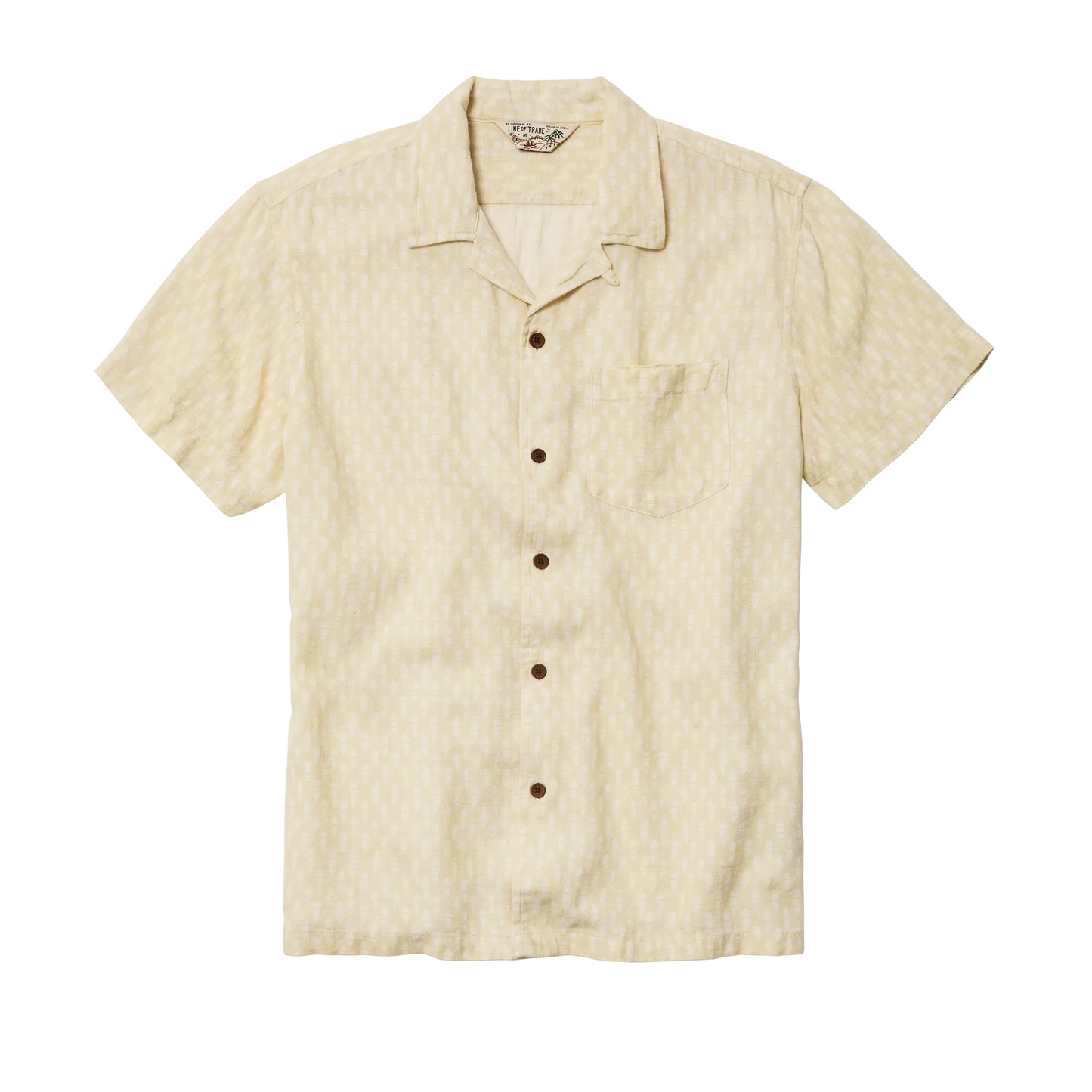 Line of Trade Breeze Camp Shirt Ivory Knot Pattern