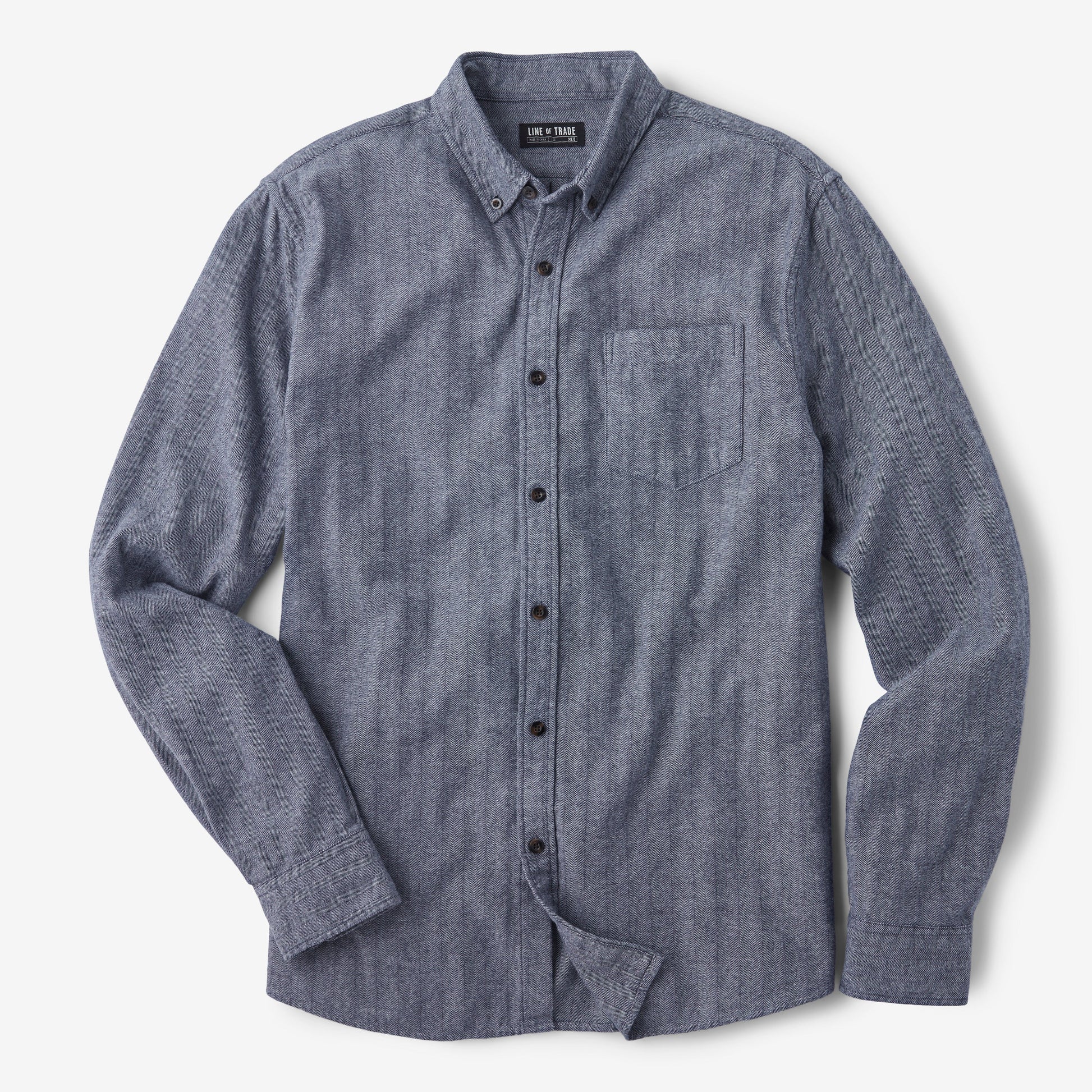 Frank Shirt Indigo Herringbone