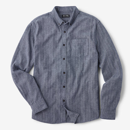 Frank Shirt Indigo Herringbone