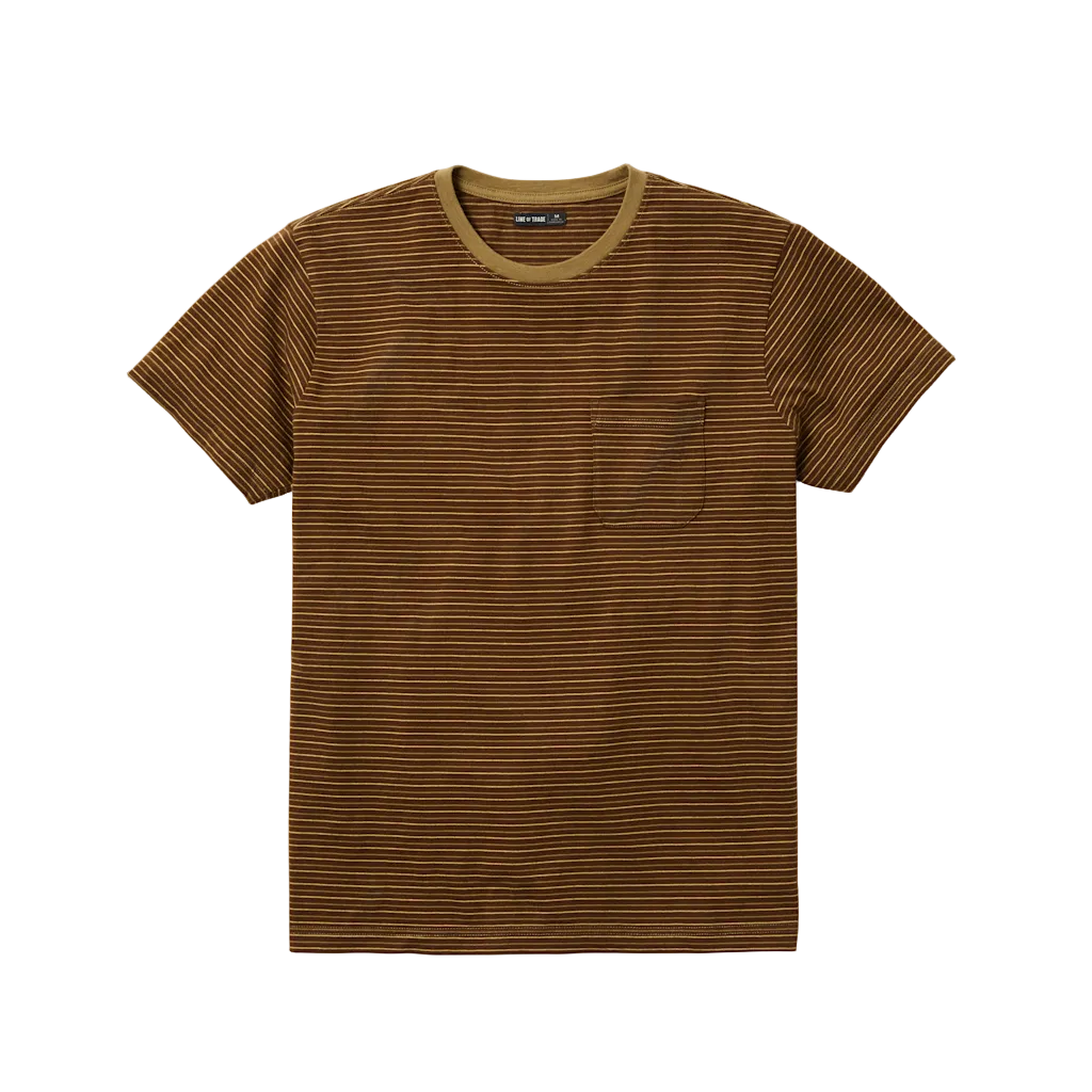 The Striped Sturdy Tee Bark Brown Stripe