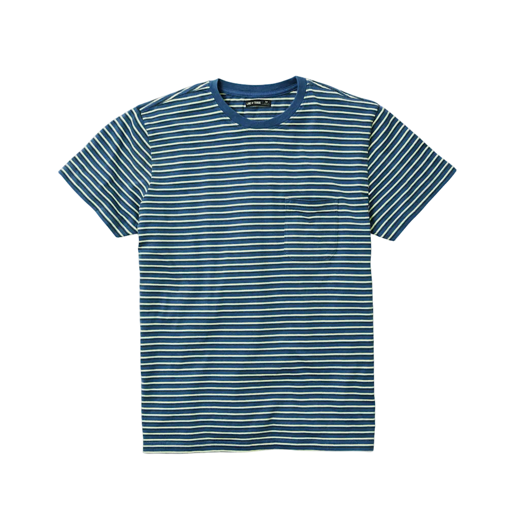 The Striped Sturdy Tee Mineral Blue Stripe