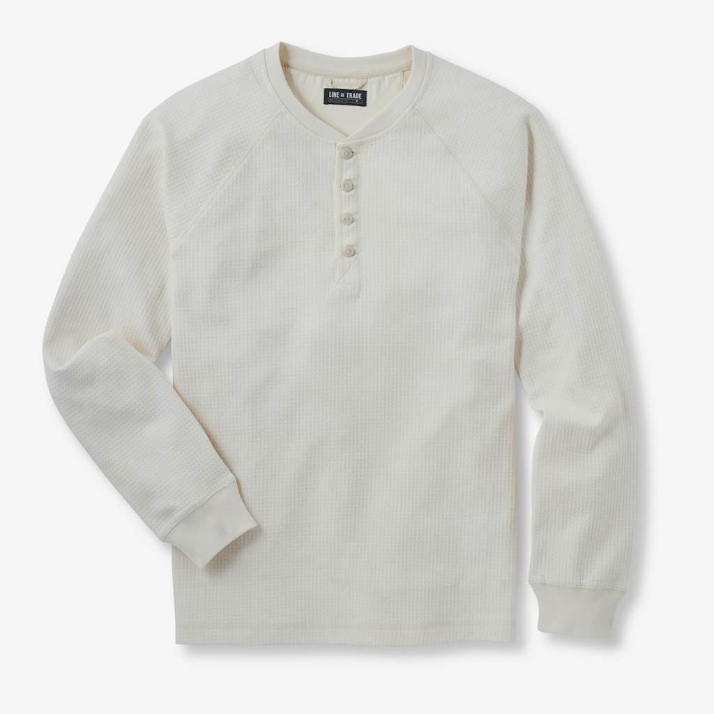 Waffle Henley Bone