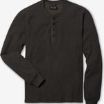 Line of Trade Waffle Henley - Coal