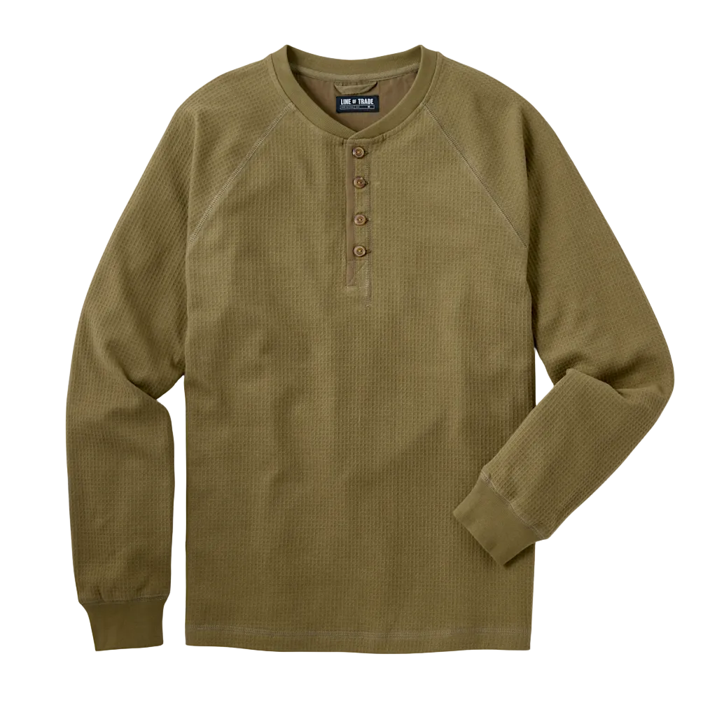 Waffle Henley Olive