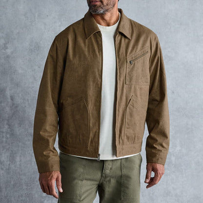 Line of Trade Waxed Zip Trucker Jacket