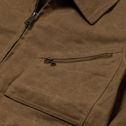 Line of Trade Waxed Zip Trucker Jacket