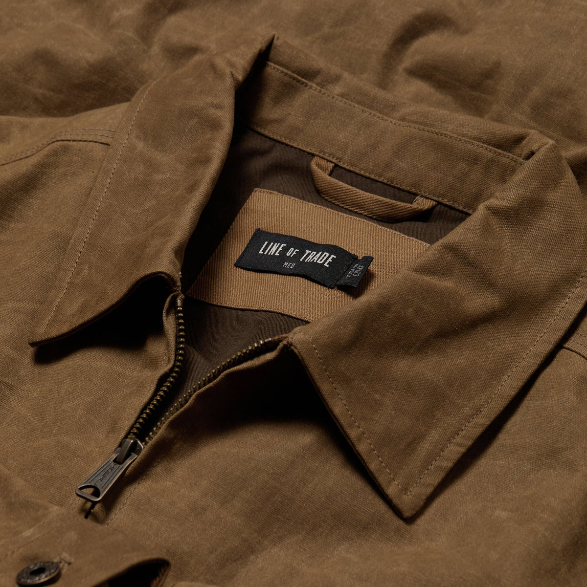 Line of Trade Waxed Zip Trucker Jacket