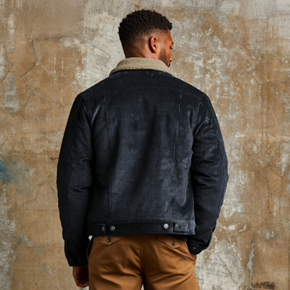 Line of Trade Montana Fleece-Lined Corduroy Trucker Jacket