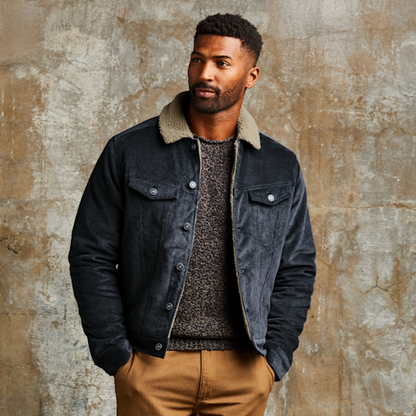 Line of Trade Montana Fleece-Lined Corduroy Trucker Jacket