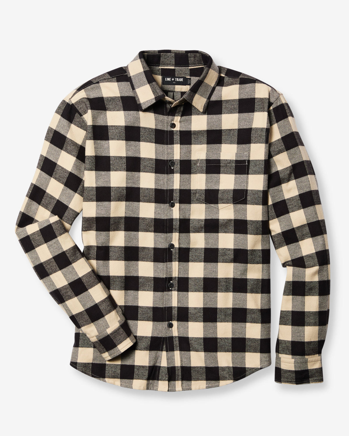 Summit Flannel Shirt Ivory-Black