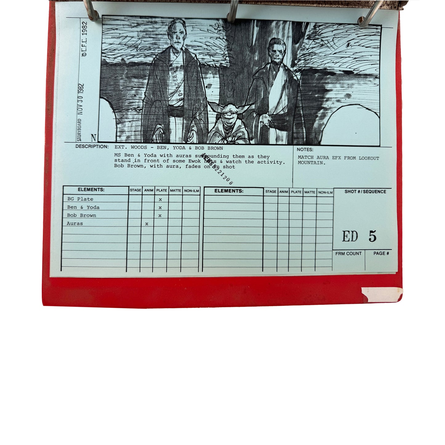Lorne Peterson's Return of the Jedi Storyboard Binder