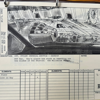 Lorne Peterson's Return of the Jedi Storyboard Binder