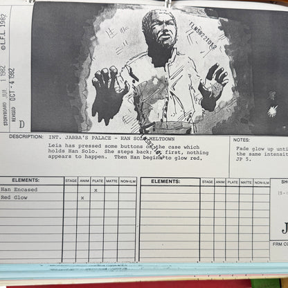 Lorne Peterson's Return of the Jedi Storyboard Binder