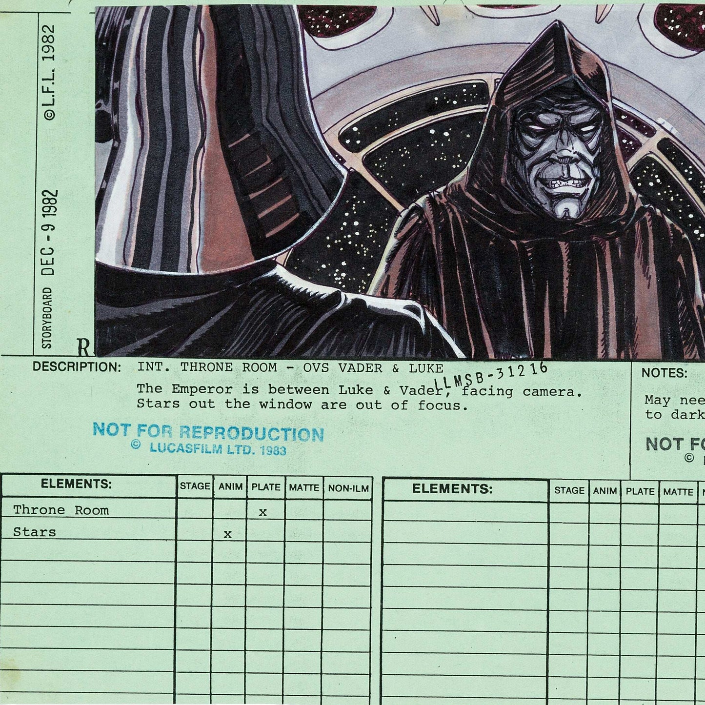 Lorne Peterson's Return of the Jedi Storyboard Binder