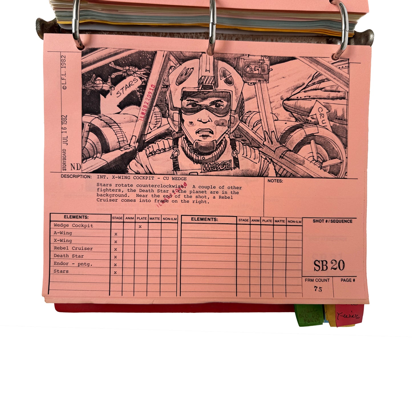Lorne Peterson's Return of the Jedi Storyboard Binder