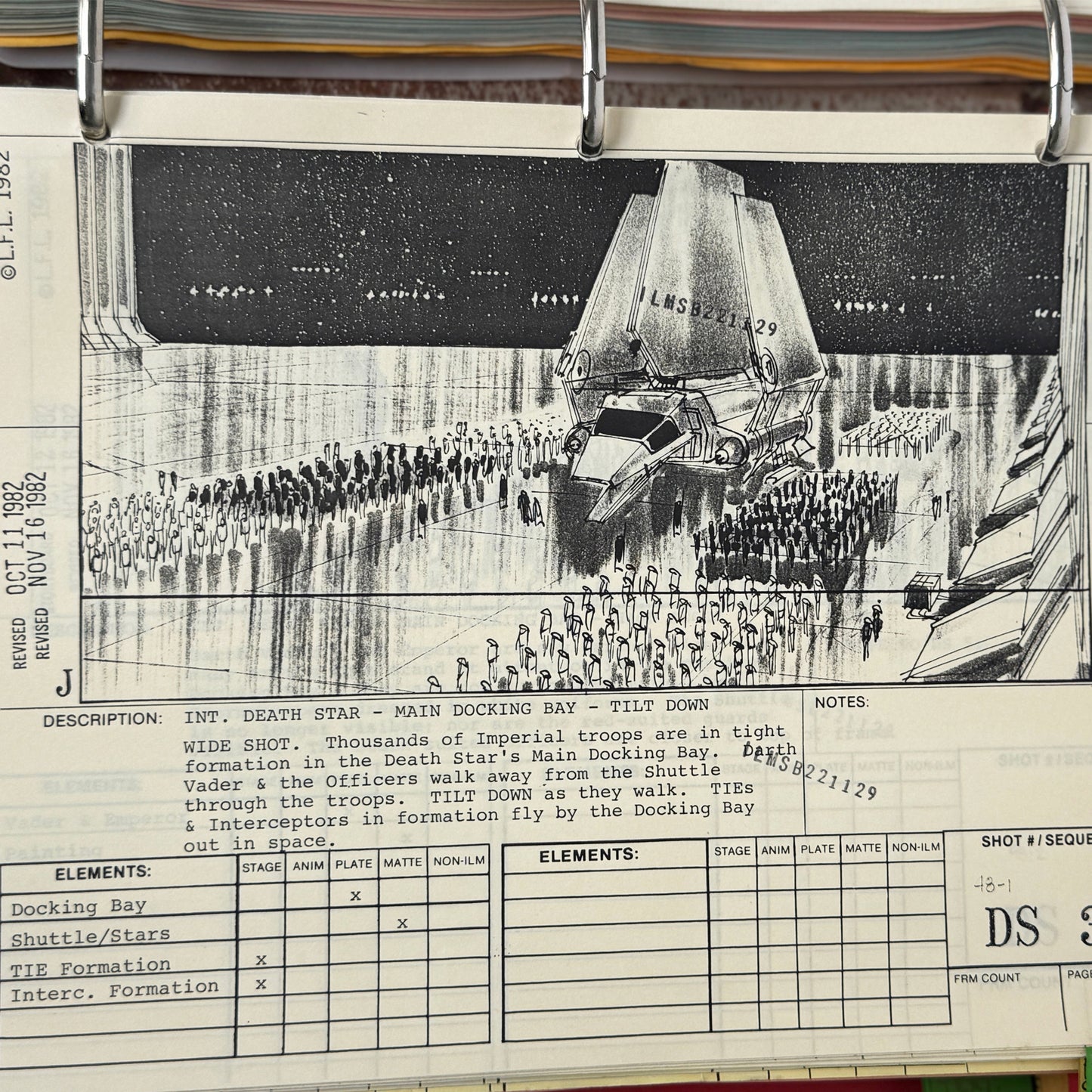 Lorne Peterson's Return of the Jedi Storyboard Binder
