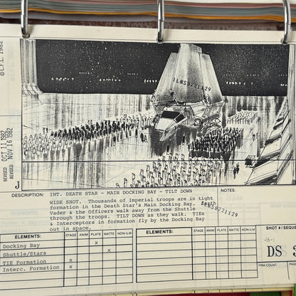 Lorne Peterson's Return of the Jedi Storyboard Binder